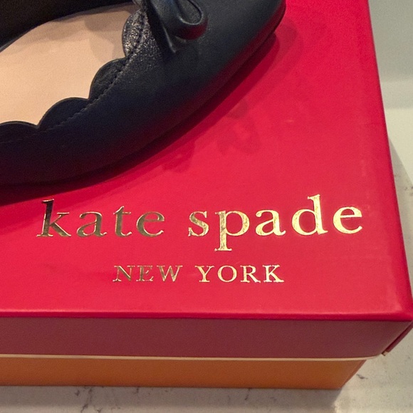Kate Spade Navy Blue Eleni Flex Leather Women's Flats - Picture 3 of 8